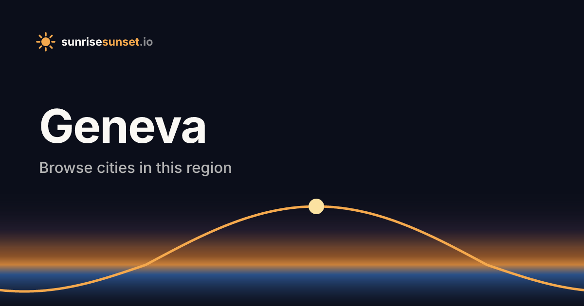 Sunrise and Sunset Times in Geneva