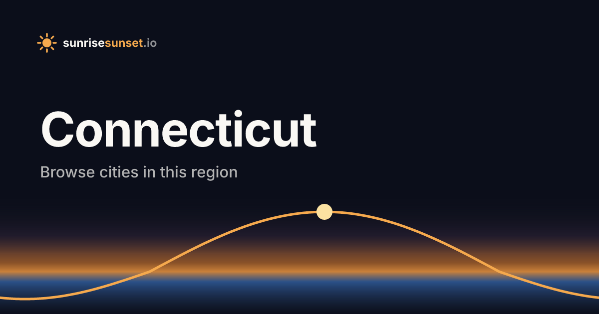 Sunrise and Sunset Times in Connecticut